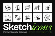 Sketch Icons, an Outline Icon by Prosymbols (Thumbnail 1 of 30)