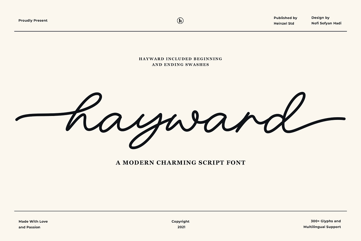 Hayward Modern Charming Script Font, a Handwritten Font by Heinzel Std (Photo 1 of 14)