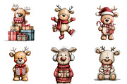 Whimsical Christmas Teddy Clipart, an Illustration by DreamArtGraphic (Thumbnail 2 of 5)