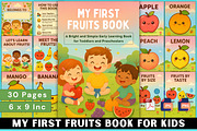 My First Fruits Book for Kids, a Stationery Template by Designmela01 (Thumbnail 1 of 8)