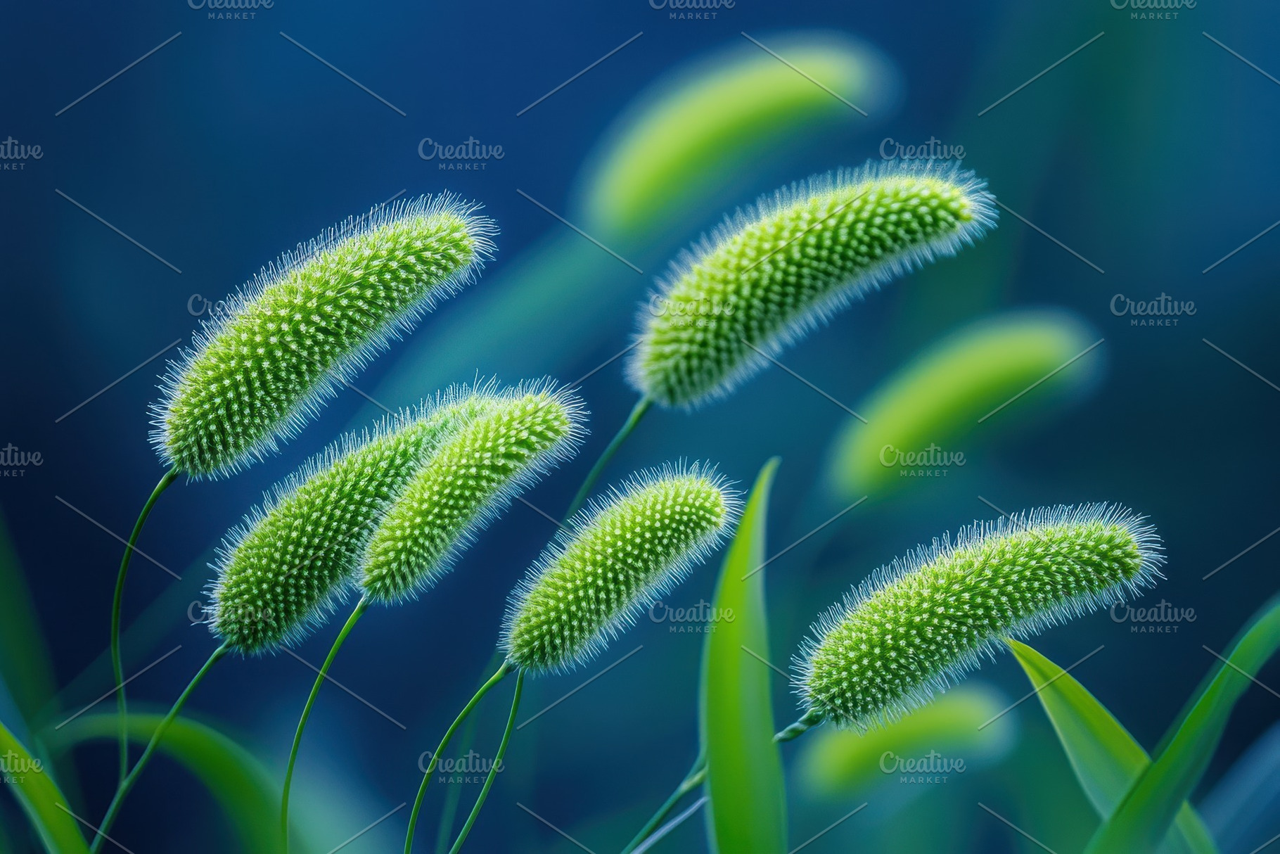 Green Setaria Viridis Swaying Under, a Photo by Iftikhar Alam