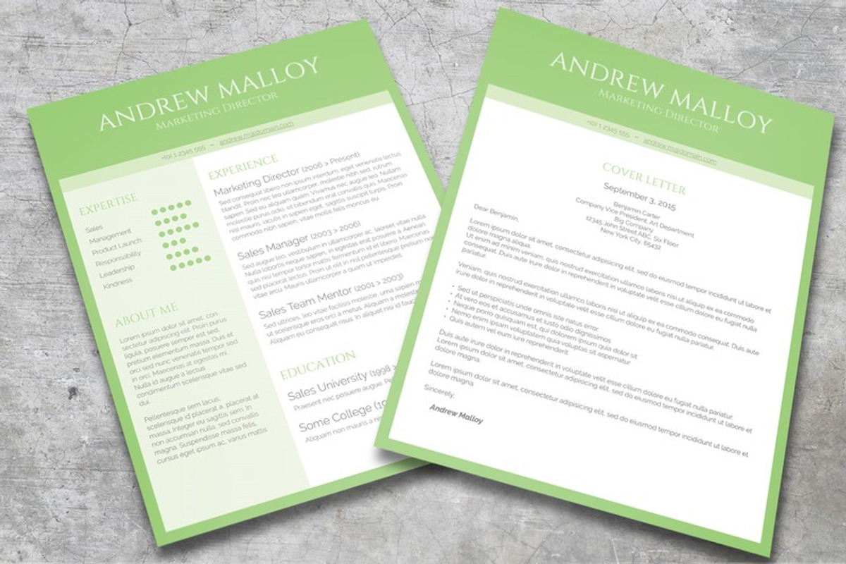 Fresh Mint CV Template, a Resume Template by Visual Impact (Photo 2 of 3)
