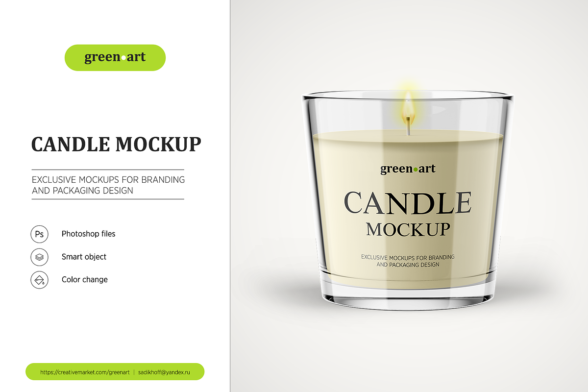 Candle Mockup, a Household Mockup by Green Art (Photo 1 of 5)
