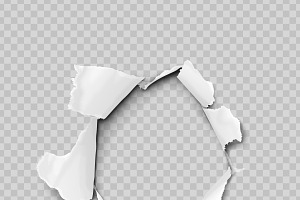 Torn paper realistic