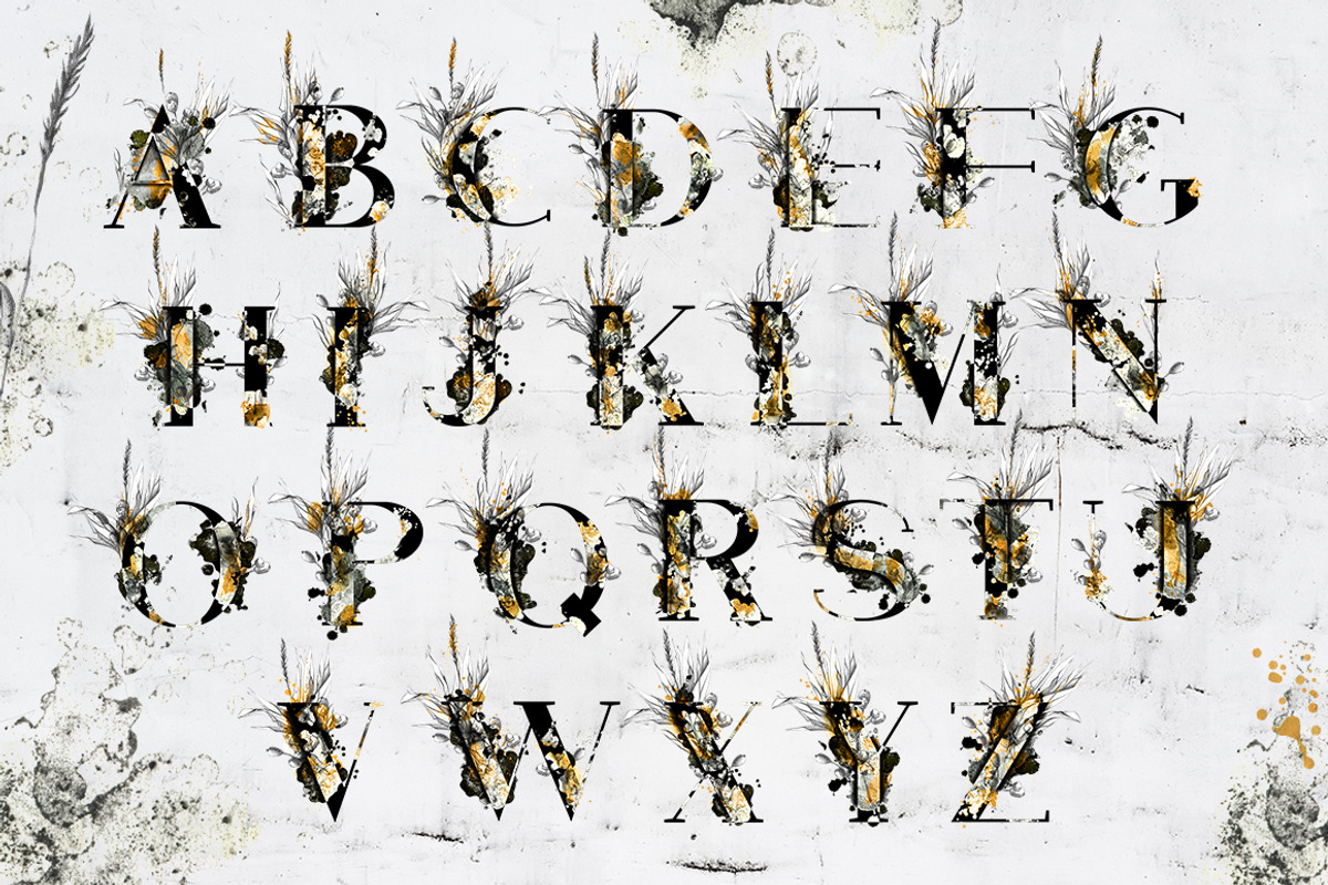 CHARCOAL & GOLD GRAPHIC COLLECTION, a Texture Illustration by Luna Dreams (Photo 9 of 11)