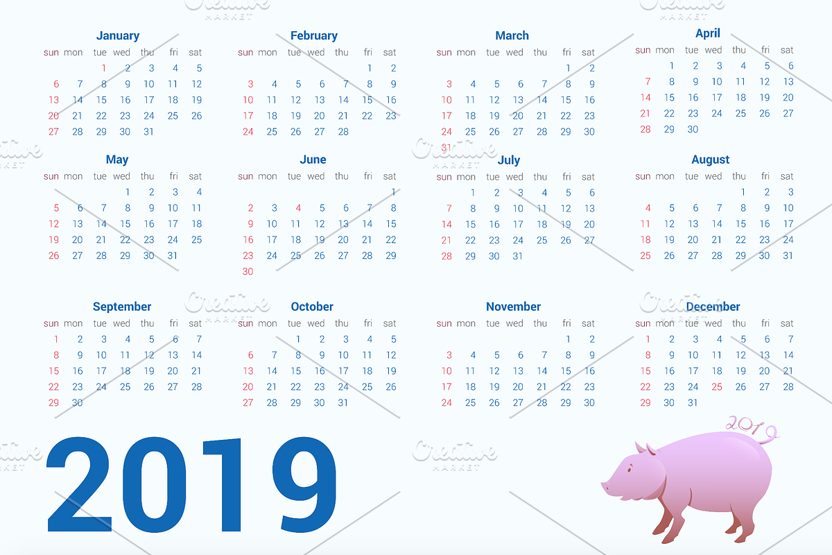365 holidays cards + calendar 2019, a Card Template by alex.hliv (Photo 4 of 4)