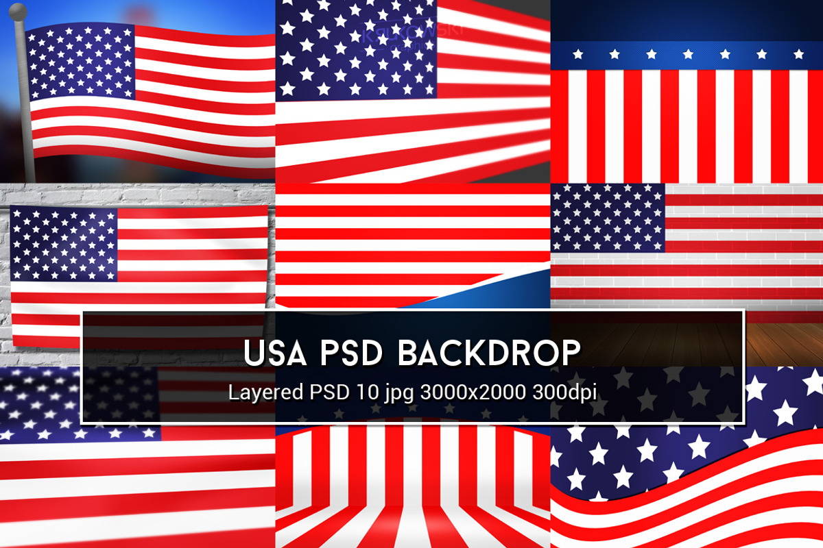 USA PSD Backdrop, a Texture Graphic by Krukowski Graphics