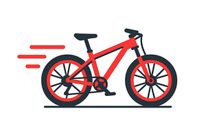 Stylish red bicycle in motion with, a Sport Illustration by ZinetroN