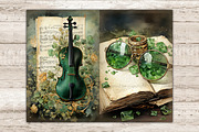 St Patricks Day Junk Journal Pages, a Seasonal Illustration by GlamArtZhanna (Thumbnail 7 of 10)
