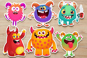 Choco Chompers - 6 Cute Monsters, a Decorative Illustration by D R A W K M A N (Thumbnail 6 of 9)