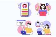 14 Customer Support illustrations, an Object Graphic by Premast (Thumbnail 5 of 6)