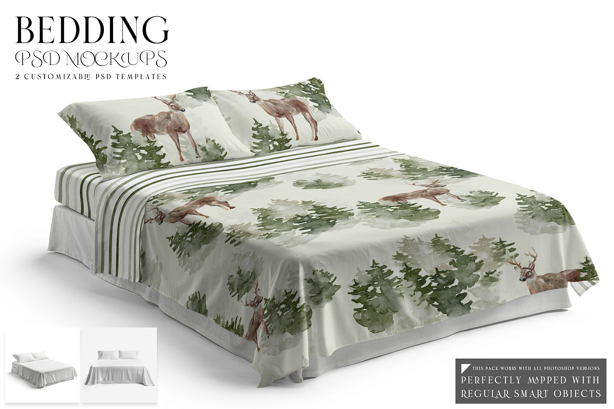 Bedding Flat & Fitted Sheet Mockups, a Product Mockup by mock-ups (Photo 1 of 16)
