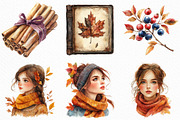 Watercolor Velvet Autumn Clipart, an Illustration by Craft Nest (Thumbnail 3 of 6)