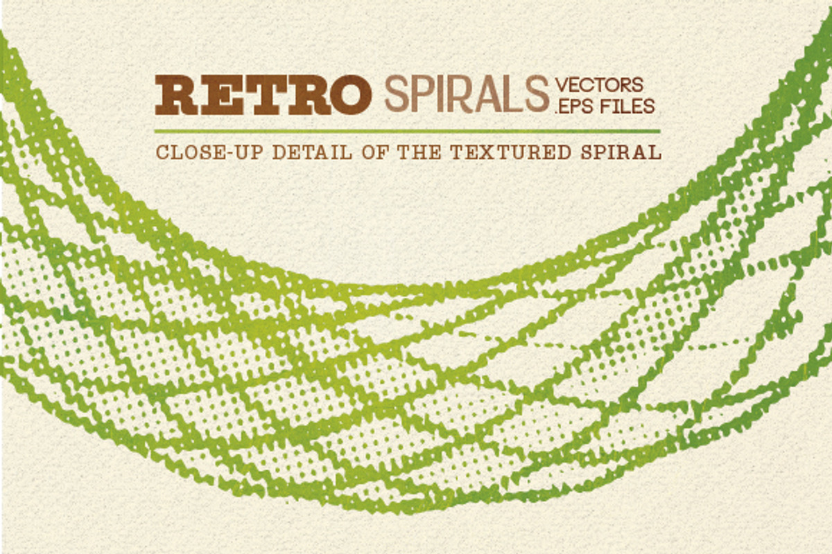 Retro Spirals - Scaleable Vector, a Decorative Illustration by LydiaDistracted (Photo 3 of 3)