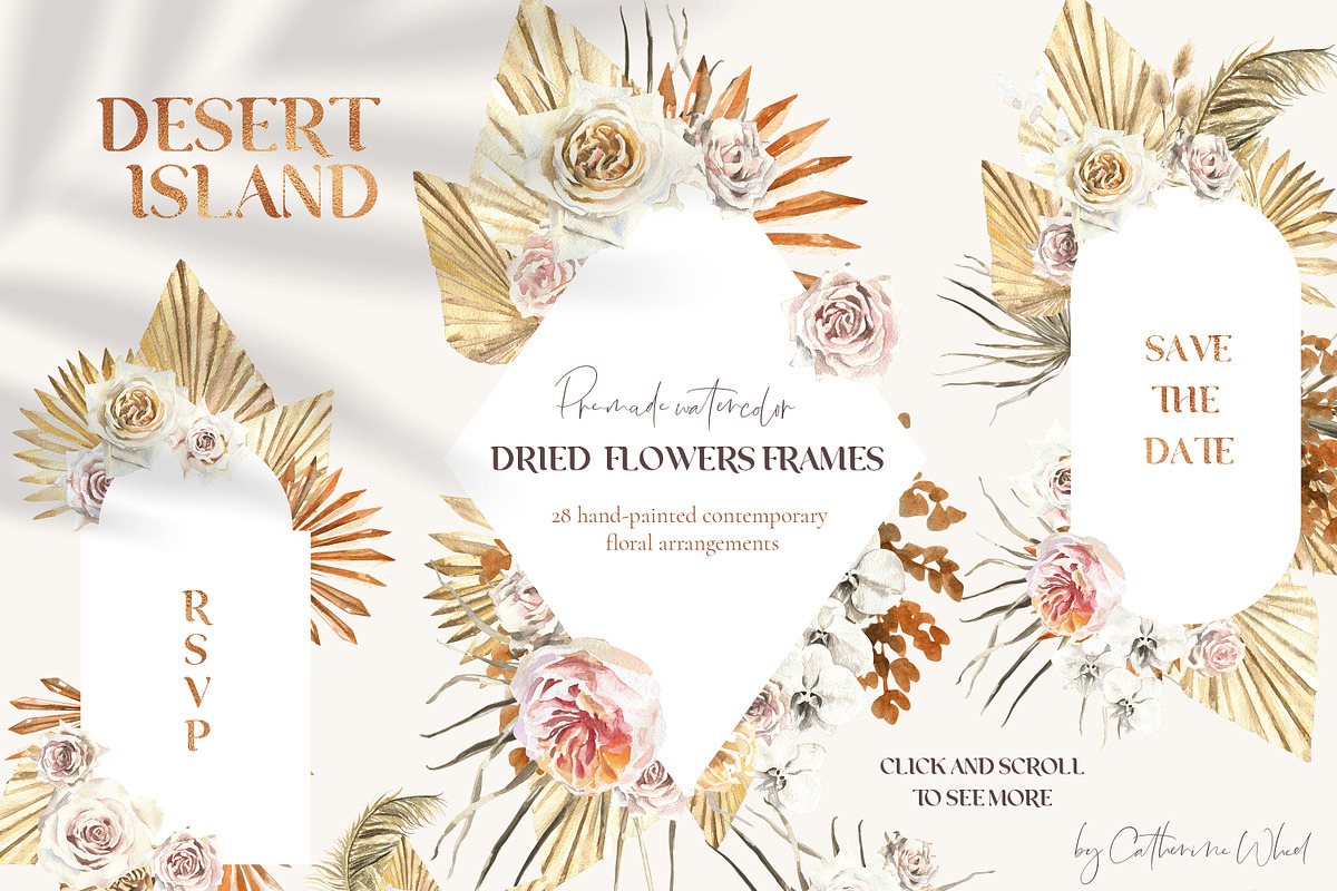 Desert Island Watercolor Boho, an Illustration by Catherine Wheel (Photo 13 of 18)