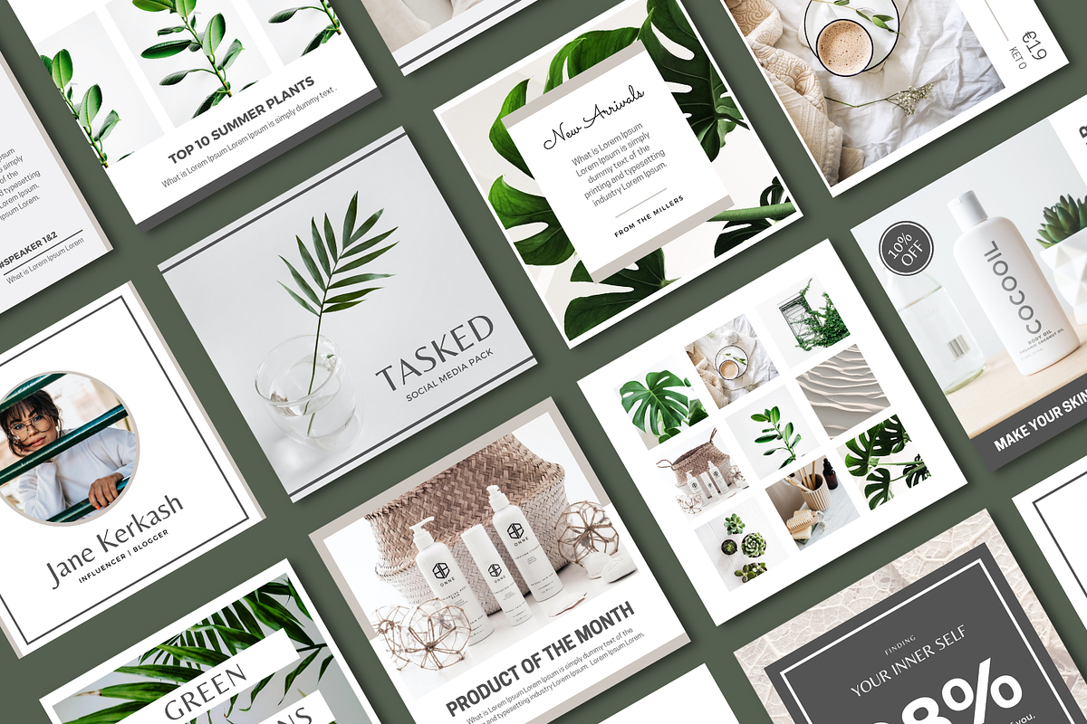 CANVA | Tasked Social Media Pack, a Social Media Template by 9inchideas (Photo 2 of 8)