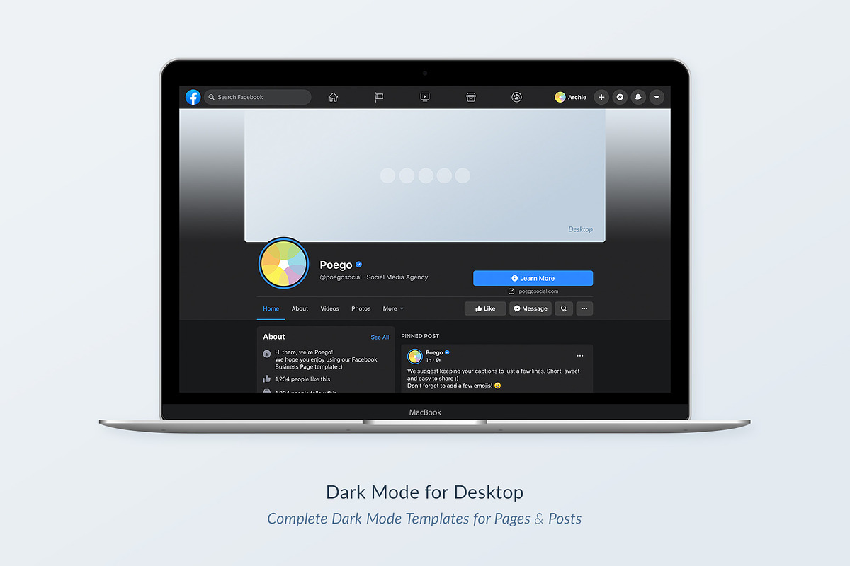 Facebook Social Media Mockups Pack, a Social Media Template by Poego Social (Photo 3 of 11)