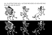 Mythological creatures - vector, an Animal Illustration by Renée from Studio neetje (Thumbnail 5 of 5)