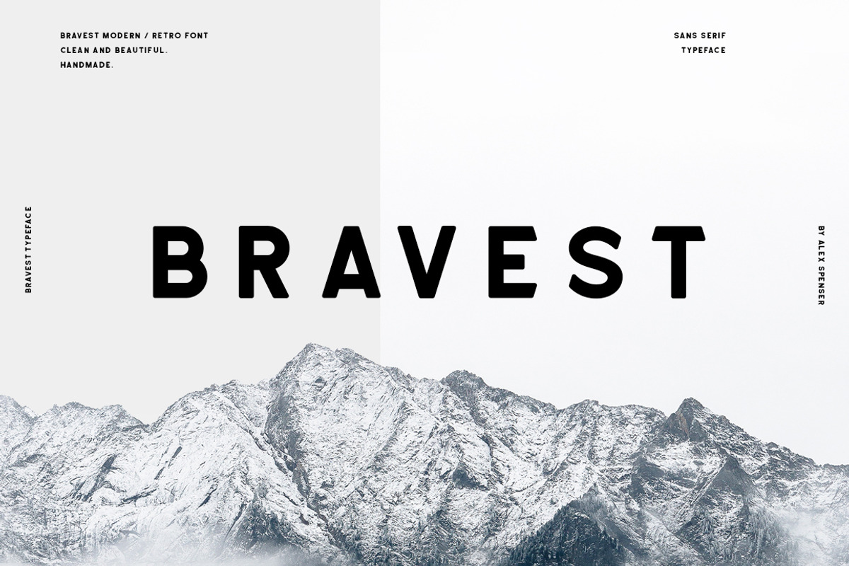 Bravest Font, a Sans Serif Font by Foldo (Photo 1 of 10)