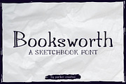 Booksworth - A Sketchbook Font, a Handwritten Font by Parker Creative (Thumbnail 1 of 8)