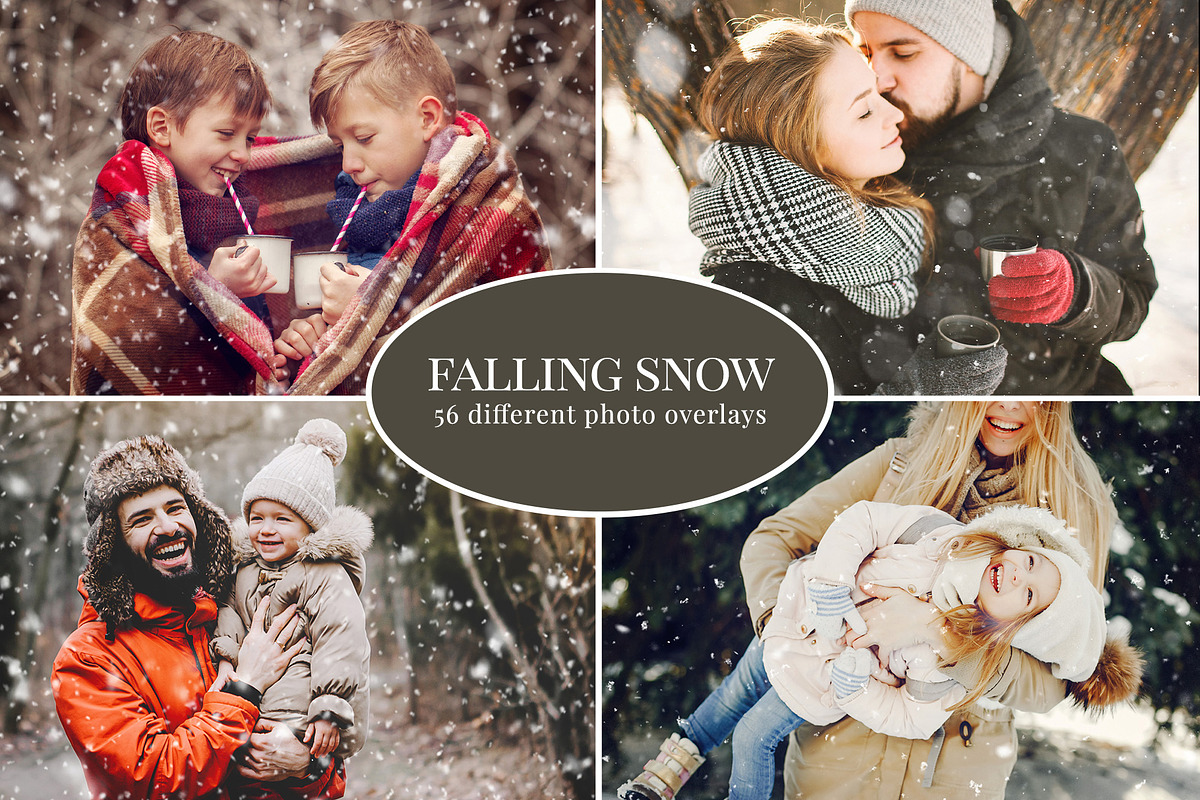 Falling Snow photo overlays, a Layer Style Add-On by BrownLeopard (Photo 1 of 6)