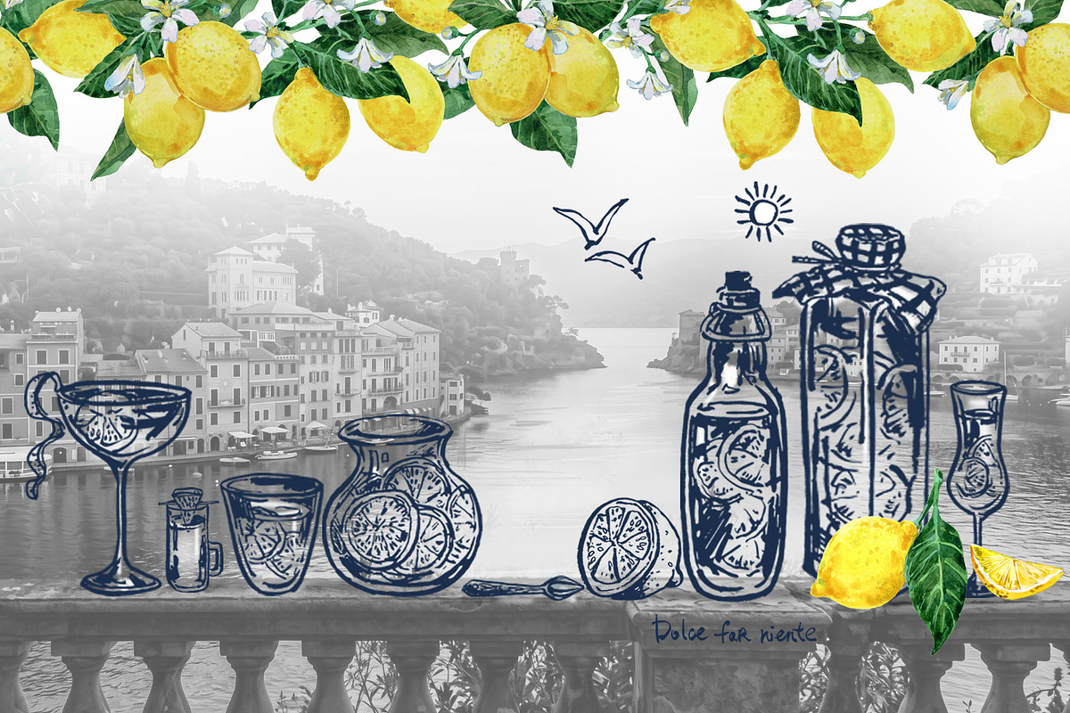 Amalfi Lemon Watercolor & Ink Kit, an Object Illustration by FineArt (Photo 5 of 10)