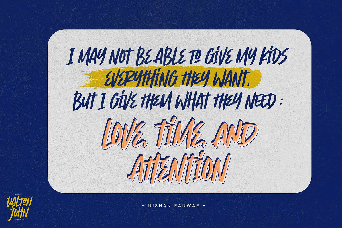Dalton John – Quick Brush Font, a Handwritten Font by Gassstype (Photo 2 of 8)