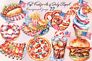 Fast Food for 4th of July Clipart, an Illustration by SVGArt (Thumbnail 1 of 9)