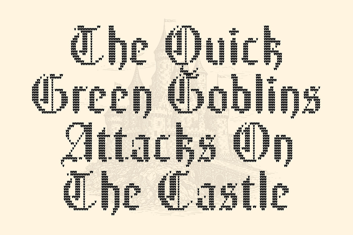 CS Aither Knitted, a Blackletter Font by Craft Supply Co. (Photo 5 of 8)