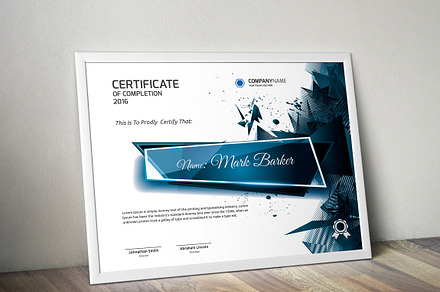 Certificate Word | PSD | AI, a Stationery Template by Curve Design