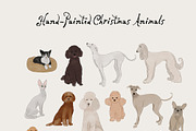 Watercolor Christmas Animals Whimsy, a Seasonal Illustration by Lana Elanor (Thumbnail 5 of 16)