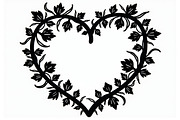 Floral Heart Wreath Bundle, an Illustration by BIPLOB EXPERT (Thumbnail 7 of 9)