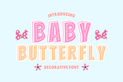 Baby Butterfly - Decorative Font, a Font by KiddoGlyphs Studio (Thumbnail 1 of 5)