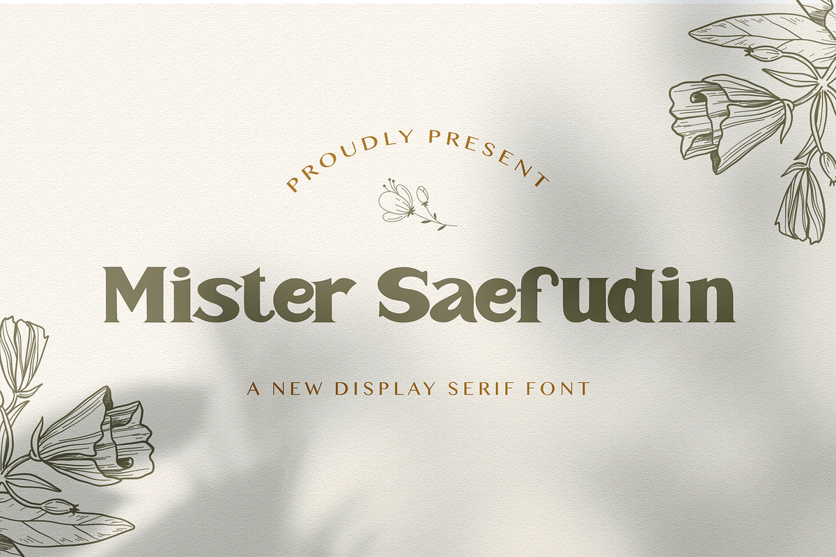 Mister Saefudin - Elegant Serif Font, a Serif Font by StringLabs (Photo 1 of 13)