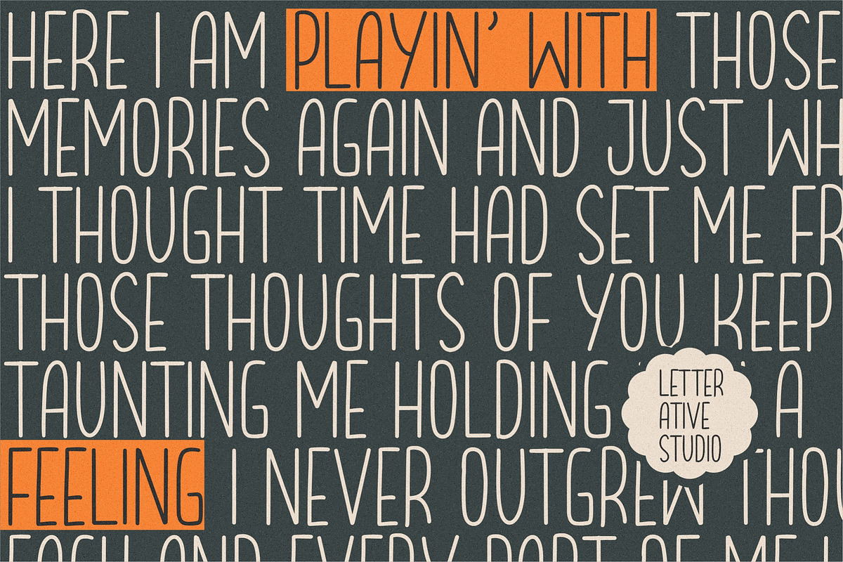 Dream Story - Monoline Handbrushed, a Sans Serif Font by Letterative Studio (Photo 5 of 6)
