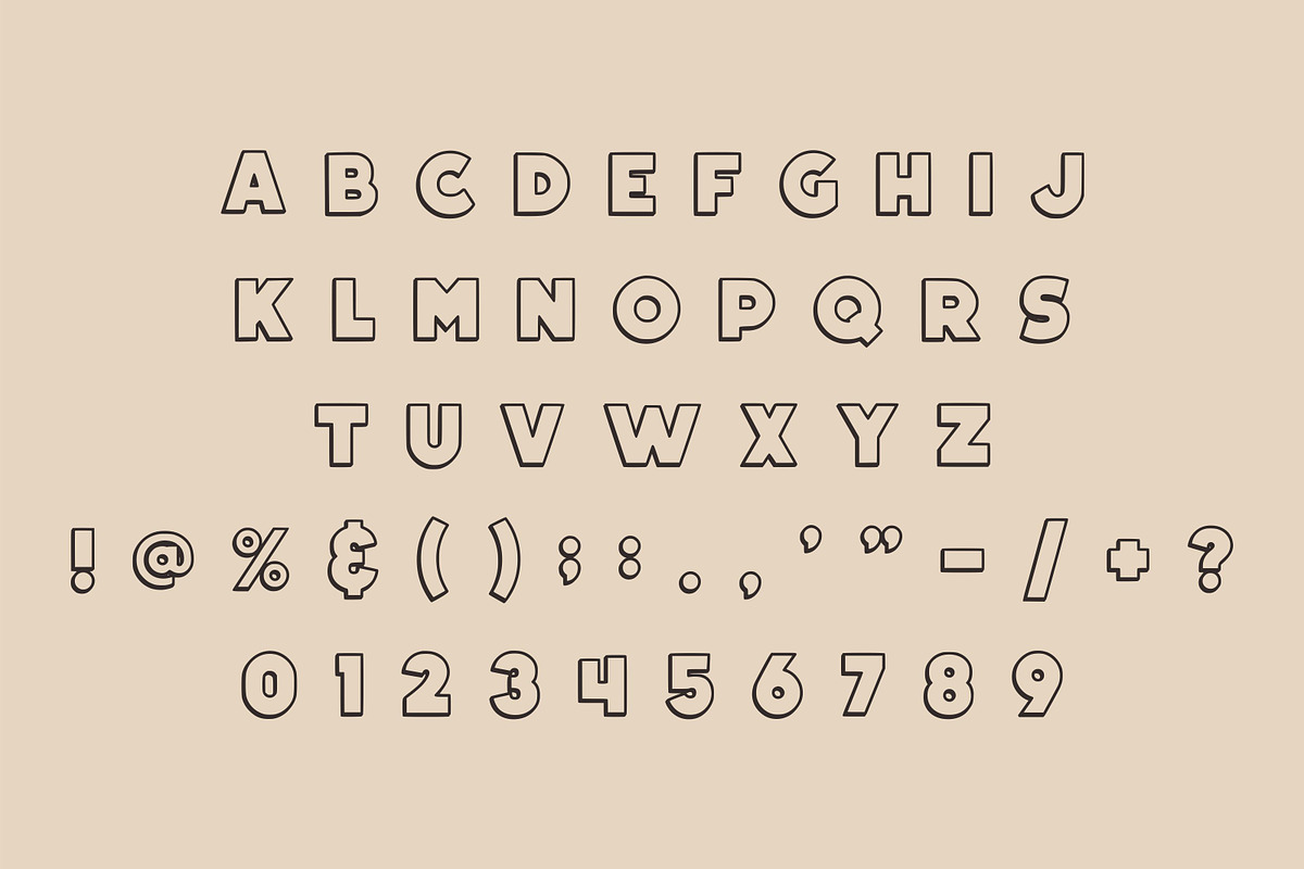 IMOET Outline, a Sans Serif Font by Limited.studio (Photo 5 of 5)