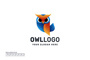 Owl Gradient Colorful Vector Logo, a Branding & Logo Template by yuanesei