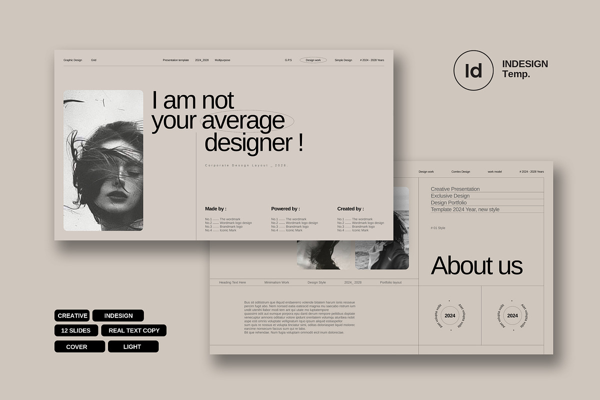 Portfolio Template Design Layout, a Presentation Template by Work_Stock (Photo 2 of 7)