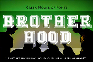 Brotherhood Greek Font Set