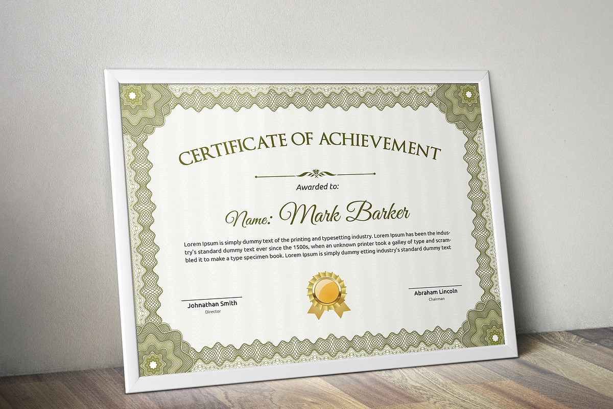 Certificate Word | PSD | AI, a Stationery Template by Curve Design (Photo 4 of 4)
