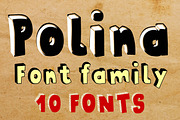 Polina family - 10 fonts, a Font by Leitmotif (Thumbnail 1 of 3)
