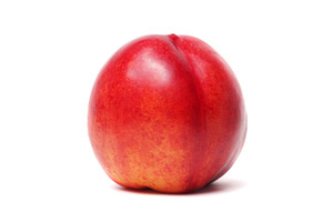 Single nectarine isolated, a Photo by saiko3p