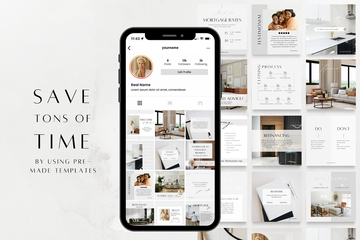 100 Mortgage Broker Social M Posts, a Social Media Template by ZoaniDesign (Photo 3 of 10)