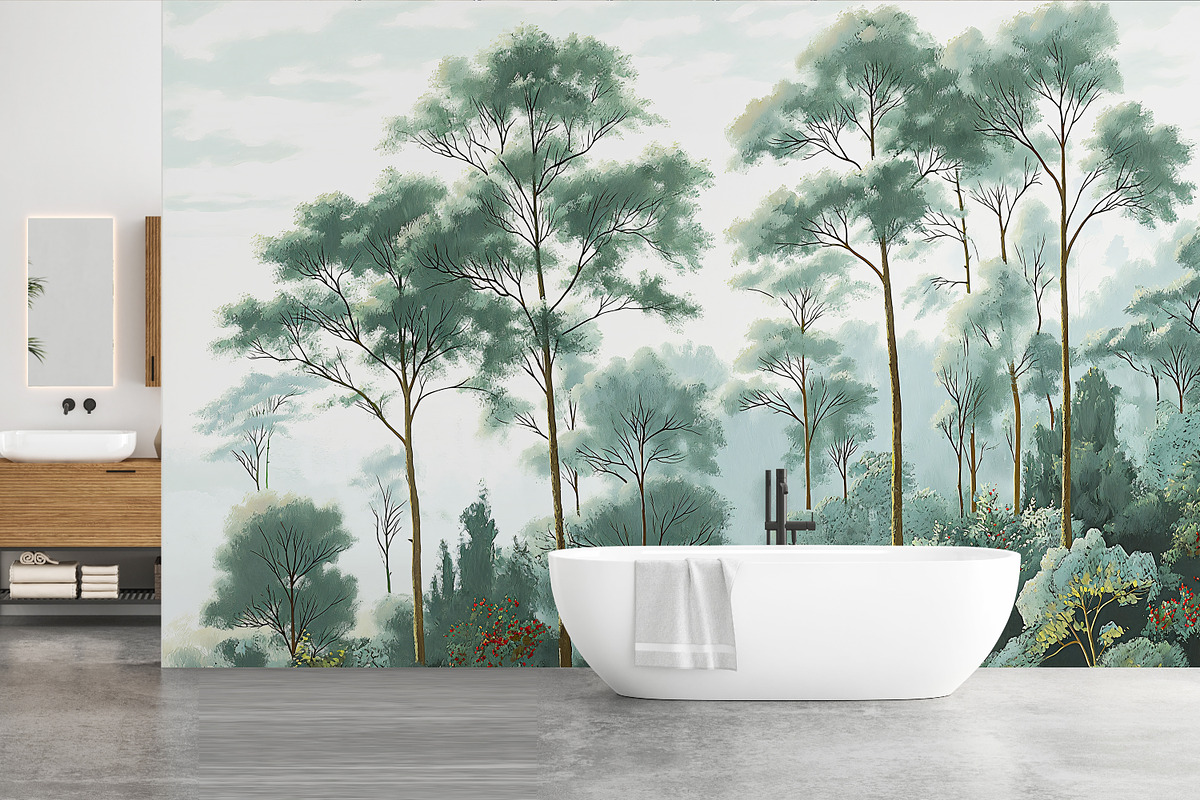 Mural Series Forest Art Poster, a Wallpaper Graphic by Muzi pear studio (Photo 9 of 12)
