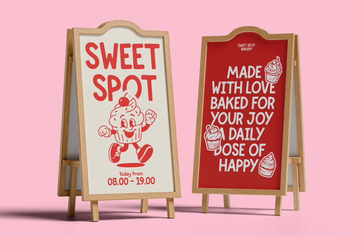 Vanilla Cupcake Food Creative Font, a Sans Serif Font by Rasio Studio (Photo 8 of 8)