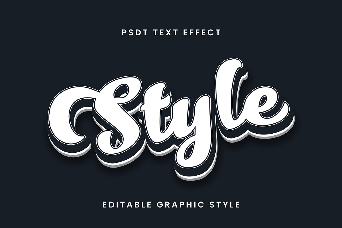 Bold Script 3D Text Effect