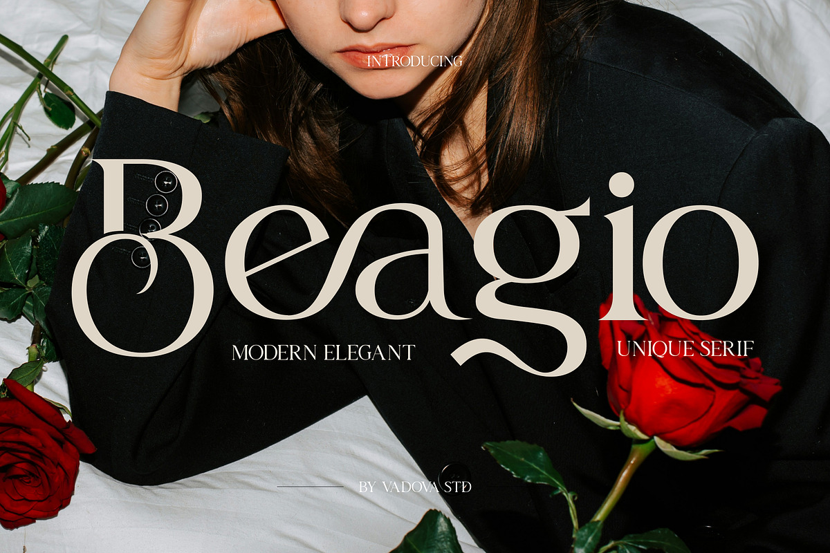 Beagio Modern Elegant Serif Font, a Serif Font by Vadovastd (Photo 1 of 8)