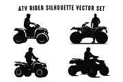 Pilot Riding Atv Silhouettes SVG Set, a Transportation Illustration by Gfx Expert Team (Thumbnail 3 of 3)
