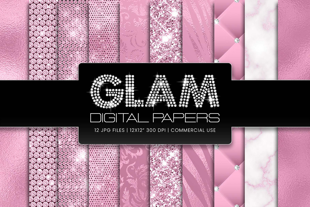 Glam Digital Papers Design Textures, a Texture Graphic by Makina Designs (Photo 1 of 2)