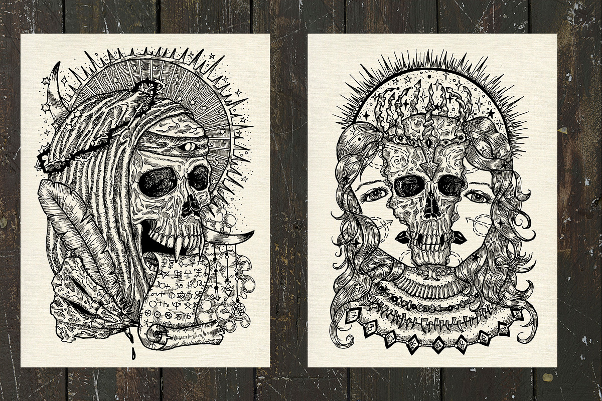 Evil skulls. Part 2, an Illustration by Samiramay (Photo 2 of 6)